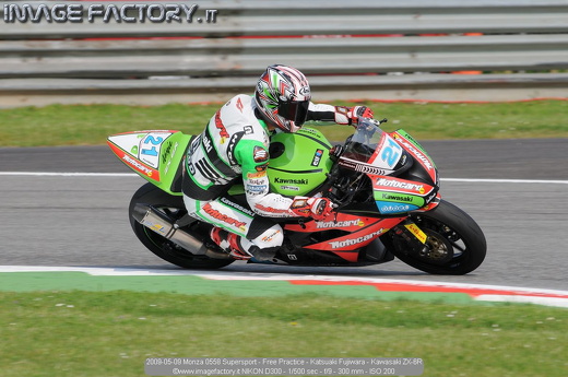 2009-05-09 Monza 0558 Supersport - Free Practice - Katsuaki Fujiwara - Kawasaki ZX-6R